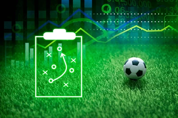 Tennis market telemetry decorative graphic
